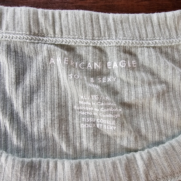 American Eagle Tank in Green Soft & Sexy Ribbed Size XL - Picture 2 of 6